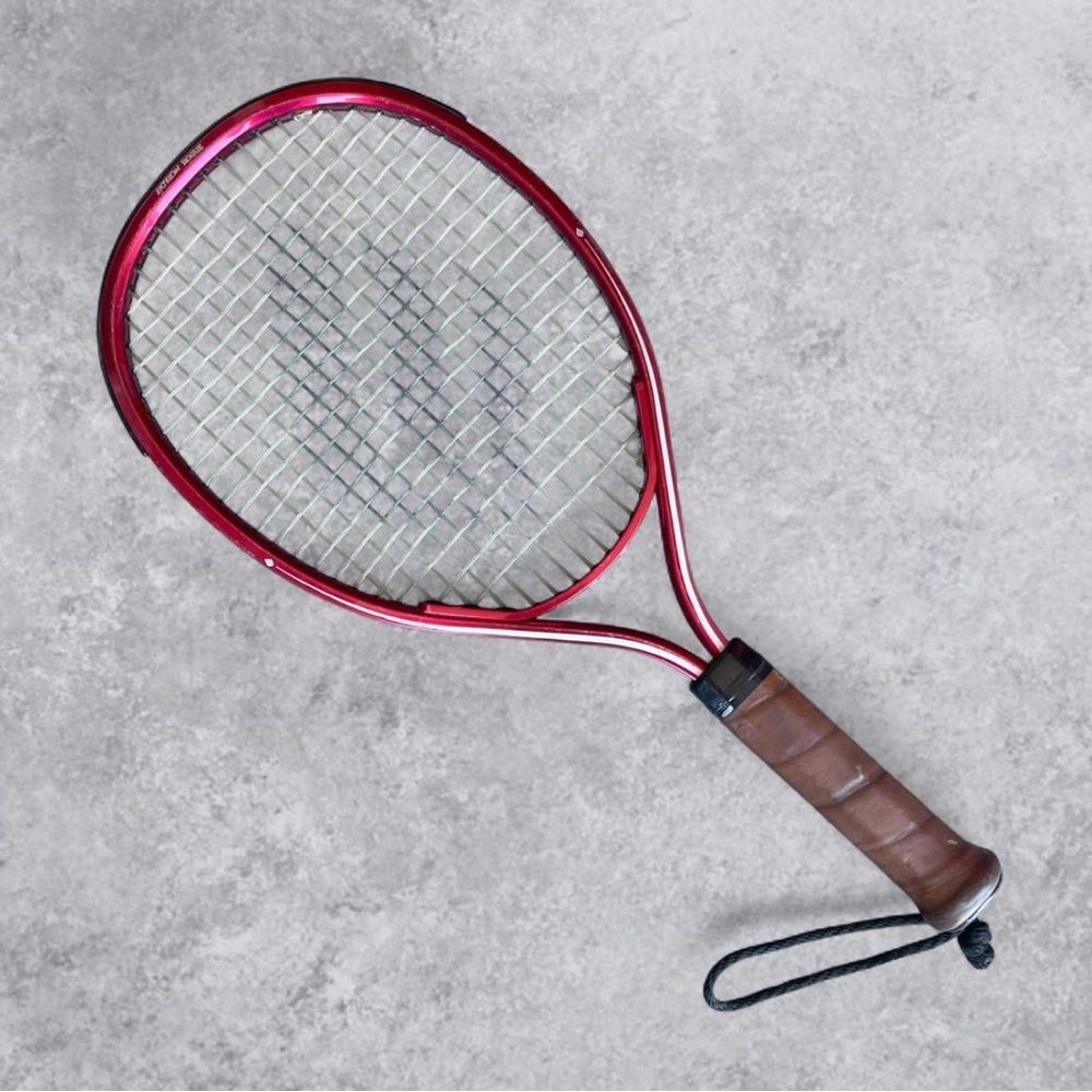Vintage Ektelon Rogue Racquetball Racket Metal Frame Leather Grip